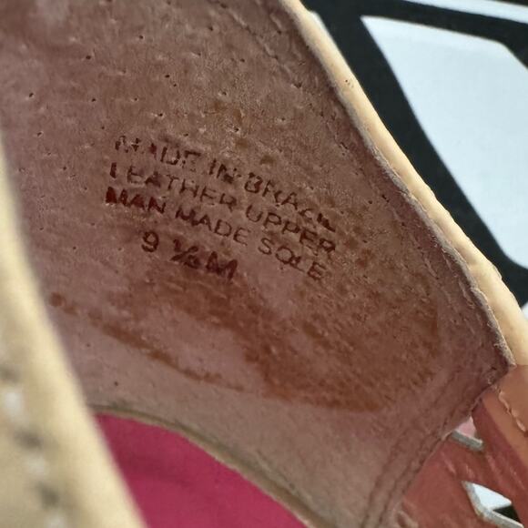 Lilly Pulitzer Resort Chic Ivory basket weave patent leather platform wedge - Picture 10 of 10